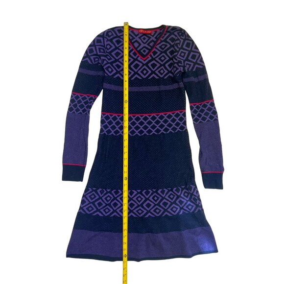 Krimson Klover Purple Fair Isle Sweater Dress - Picture 5 of 6